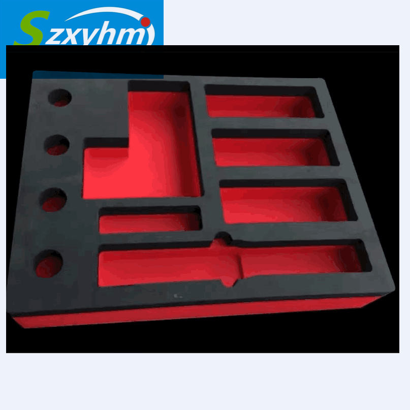 纯黑色电子绵耳机内衬 防震定位海绵耳机包装盒 成型EVA海绵加工