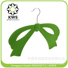 蝴蝶丝巾挂围巾挂架 皮带架 领带夹 植绒衣架 塑料衣架