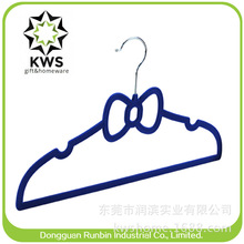 优美居坊蝴蝶结植绒衣架 高档不锈钢防滑丝巾领带皮带裙子挂衣架