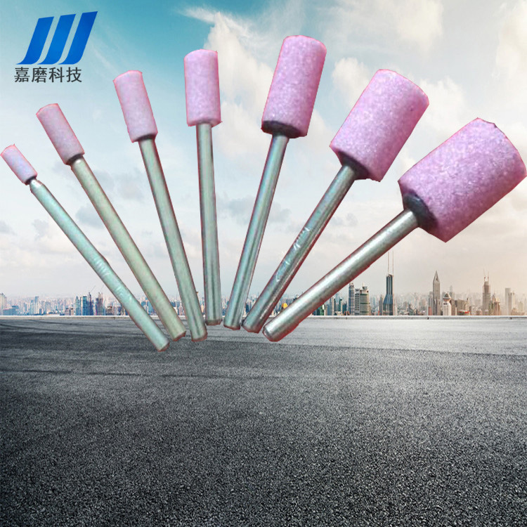 真诚牌高档陶瓷磨头 铬刚玉砂轮火石仔 3mm柄圆柱型红色磨头3~12