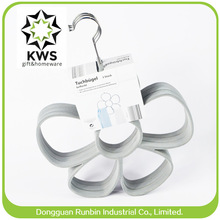 沃沃 塑料植绒丝巾衣架衣服晾晒衣架 植绒丝巾围巾领带腰带