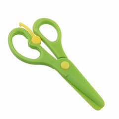 Safety Scissors Student Children Craft Scissors Children's Paper Cutting Stationery Protective Plastic Small Scissors