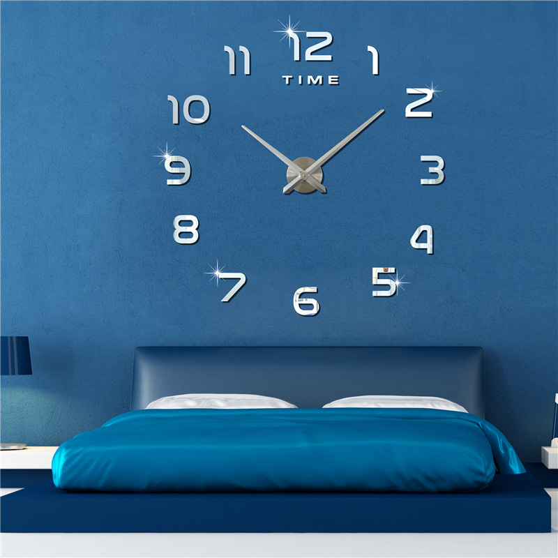 Amazon decorativo creativo Reloj de pared DIY acrílico digital Reloj de pared Salón Europeo pared pegatina reloj se puede enviar en nombre