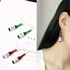 B036 Playing Beer Bottle Earrings Tide Personal Creative Creative Small Earrings Korean Simple Super Fairy Girl