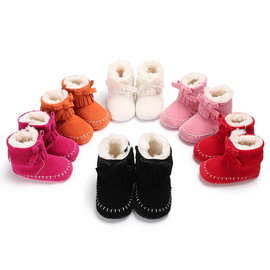 babyshoes 冬季款男女宝宝鞋软底保暖鞋加绒雪地靴婴儿鞋