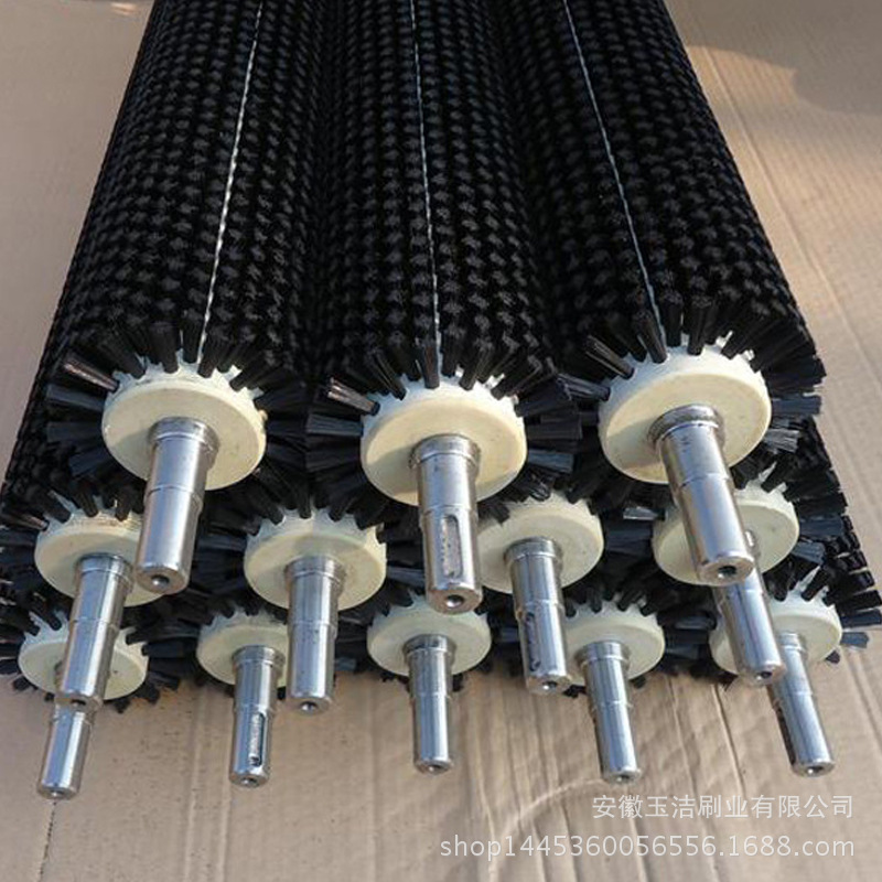 厂家批发工业机械毛刷棍 清洗毛刷辊 尼龙丝毛刷辊 磨料丝毛刷辊