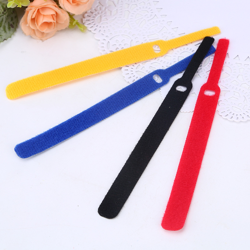 糖果色背对背魔术贴扎带尼龙魔术贴困绑带电线反扣魔术贴绑带批发