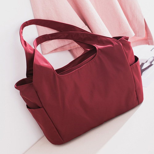 New Waterproof Nylon Women's Handbag with Multiple Compartments, Oxford Cloth Bag, Fashion Single Shoulder Lightweight Ladies Casual Large Bag