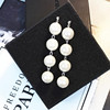 Universal hypoallergenic earrings from pearl with tassels, Japanese and Korean, simple and elegant design