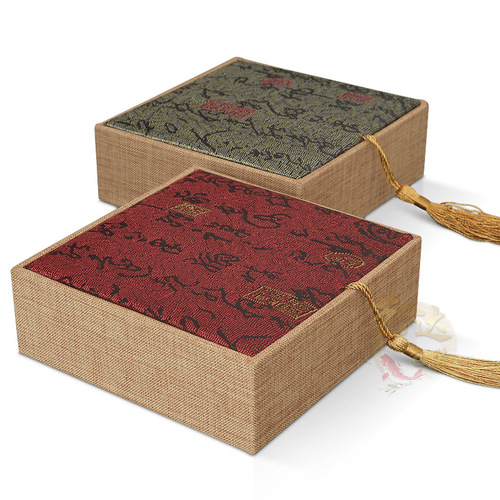 Tassel lid jewelry packaging box toy handle walnut storage box jewelry jade jewelry brocade box gift box