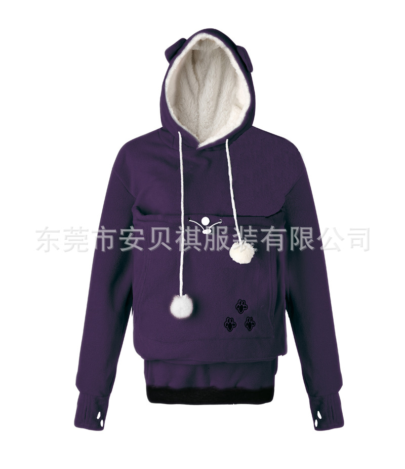 Sudadera con capucha para mascotas (perros y gatos) con forro polar grueso, éxito de ventas transfronterizo, estilo europeo y americano, informal y popular para mujer