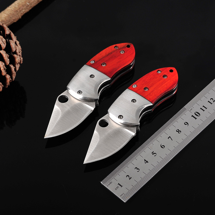 户外多功能迷你钥匙扣小刀 螳螂折叠刀 野营便携刀具 随身水果刀