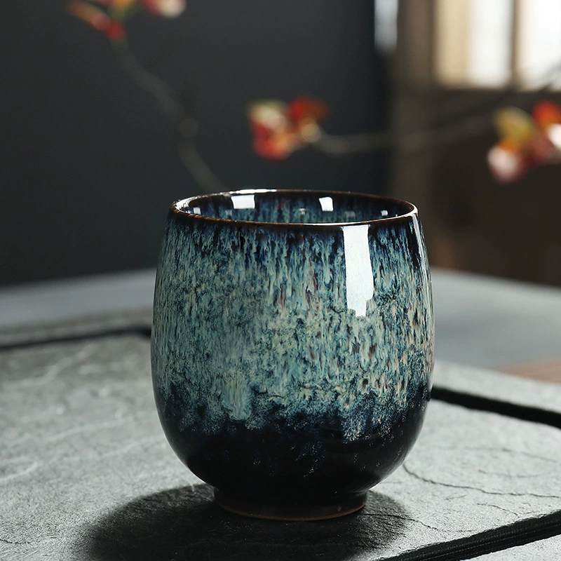 Керамическая чайная чашка, обожжённая при обжиге крупная чашка, 220 г, 12×10×10 см, assorted обжиг цвета