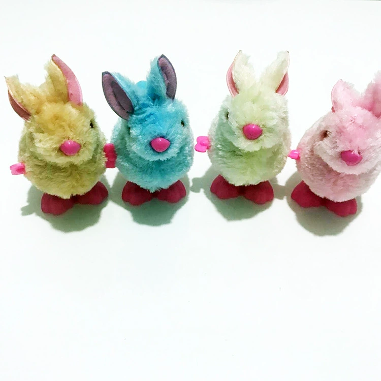 Wind-up toy, plush rabbit, white rabbit