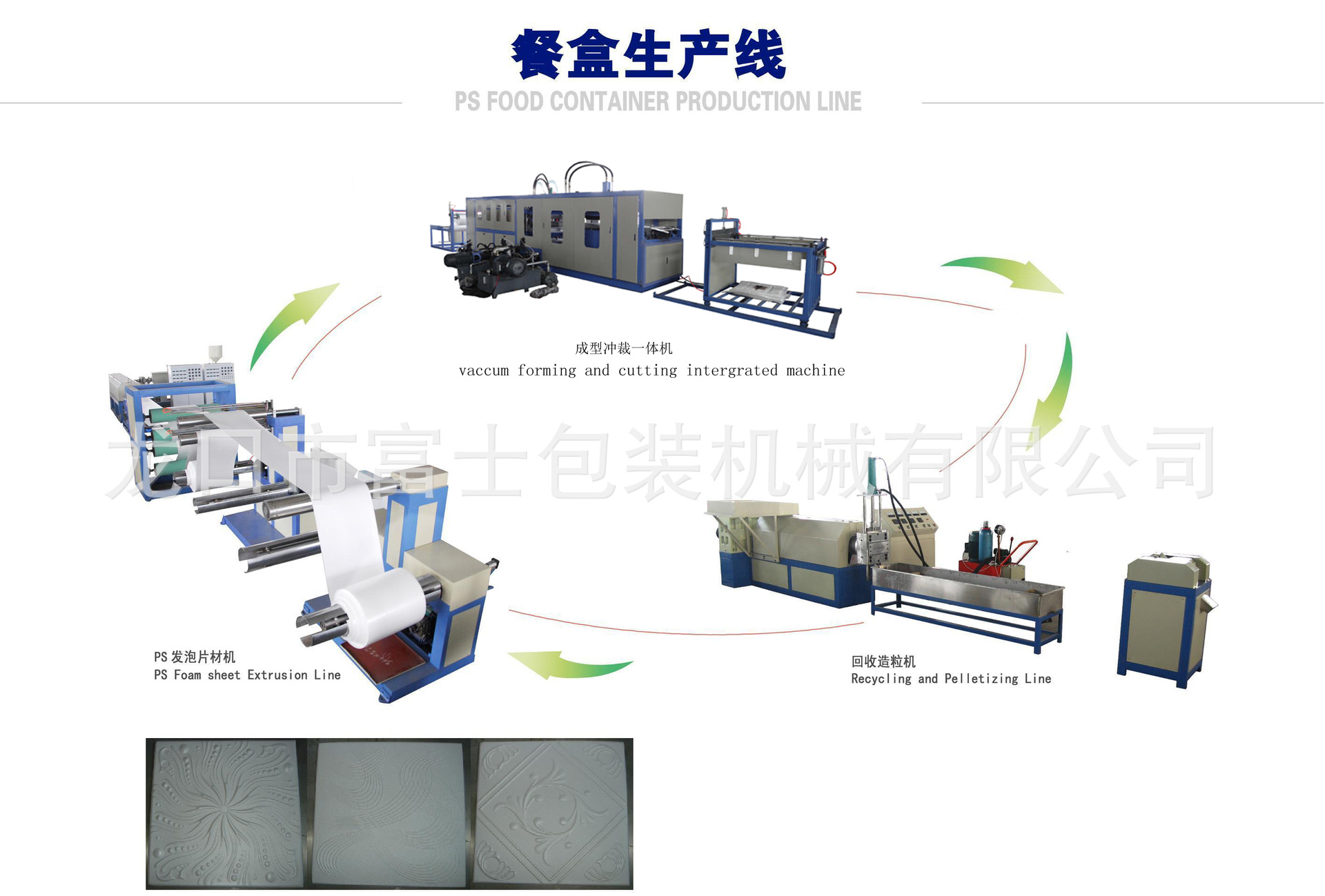 全自动 快餐盒生产线 天花板设备 PS天花板机械