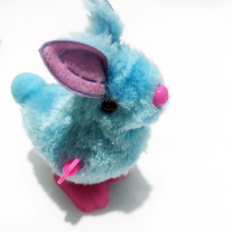 Wind-up toy, plush rabbit, white rabbit