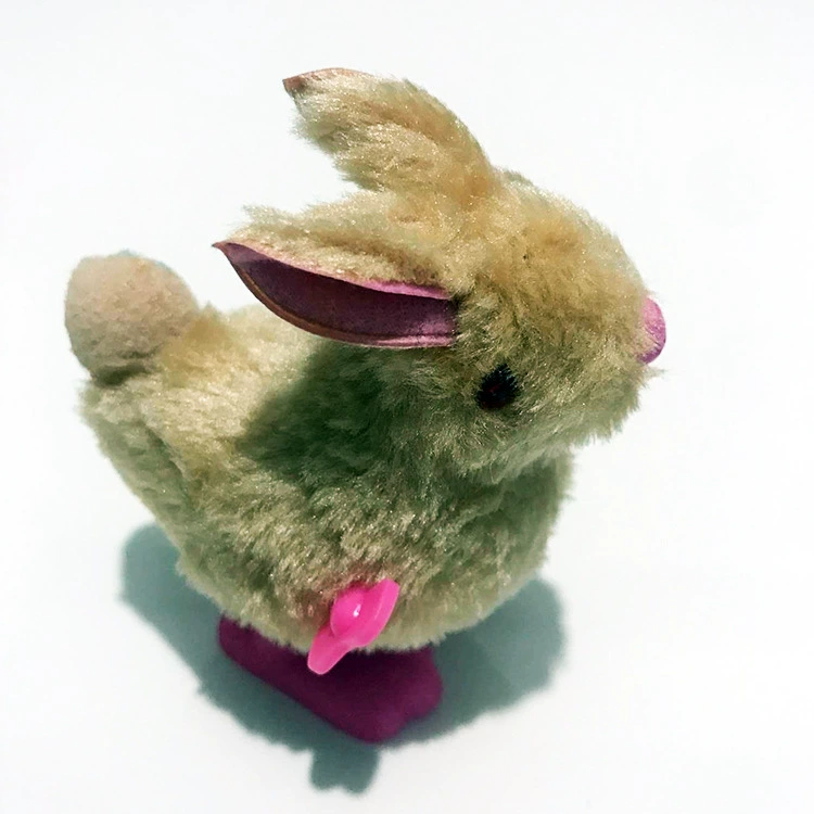 Wind-up toy, plush rabbit, white rabbit