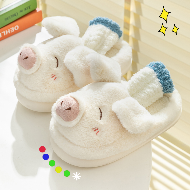 Piggy Cotton slippers winter lovers lovely non-slip indoor Home Furnishing keep warm Plush household Home The thickness of the bottom winter