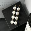 Universal hypoallergenic earrings from pearl with tassels, Japanese and Korean, simple and elegant design