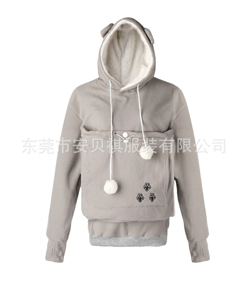 Sudadera con capucha para mascotas (perros y gatos) con forro polar grueso, éxito de ventas transfronterizo, estilo europeo y americano, informal y popular para mujer
