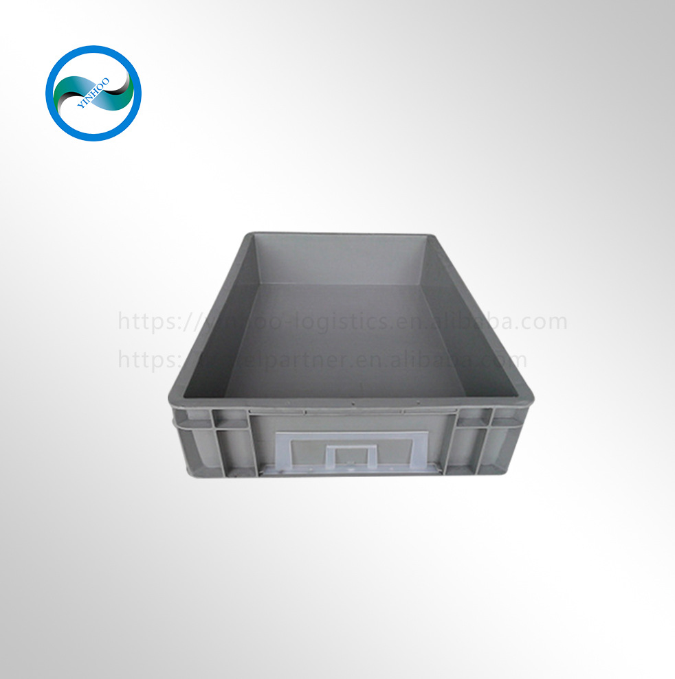 灰色EU4611加厚EU箱防油防静电欧标塑料箱分类收纳物流周转箱