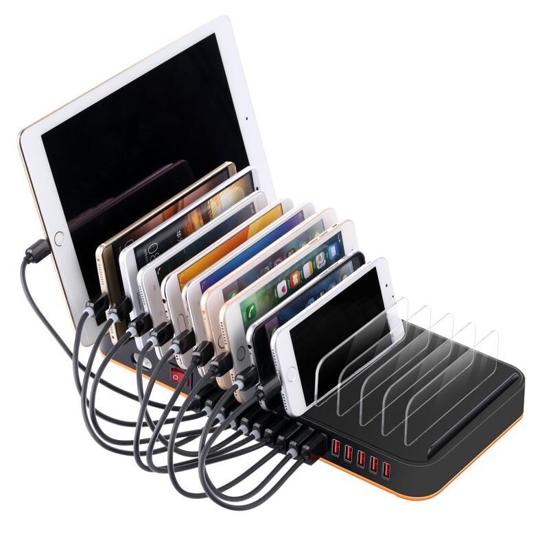 Multi-Port USB charger 15-Port mobile phone charger 100W smart phone charging station tablet charging stand