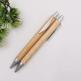 新款木质圆珠笔24孔白木进口枫木商务高品质