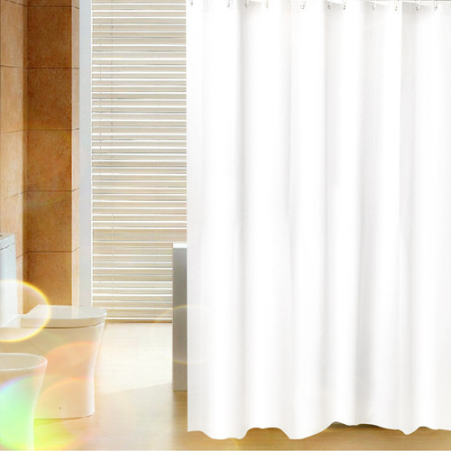 Shower curtain modern simple plain color waterproof bathroom curtain PEVA shower curtain free hook