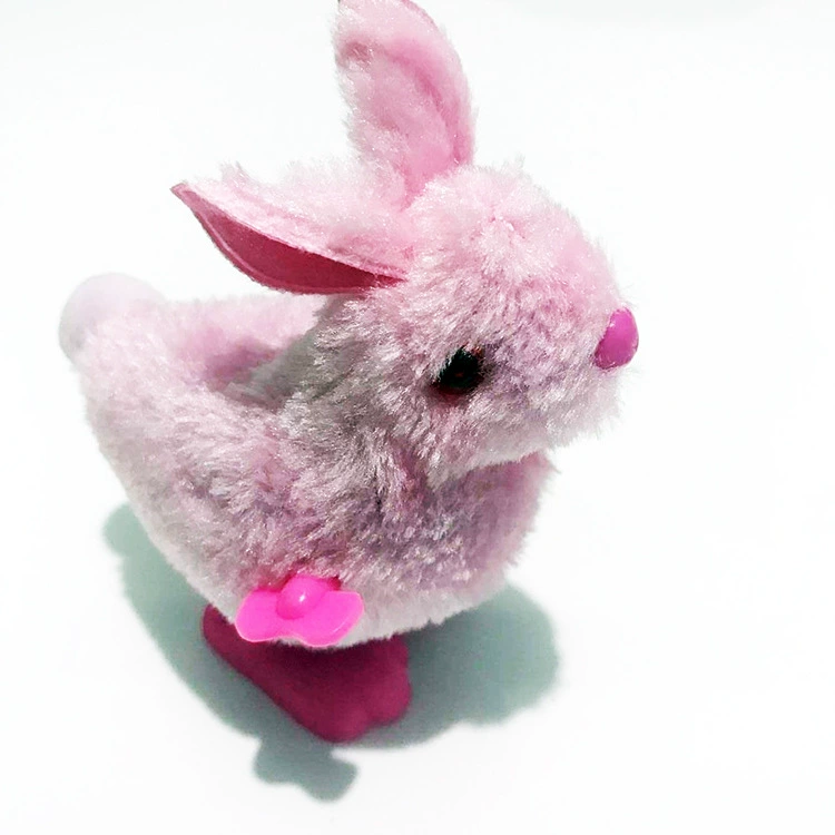 Wind-up toy, plush rabbit, white rabbit