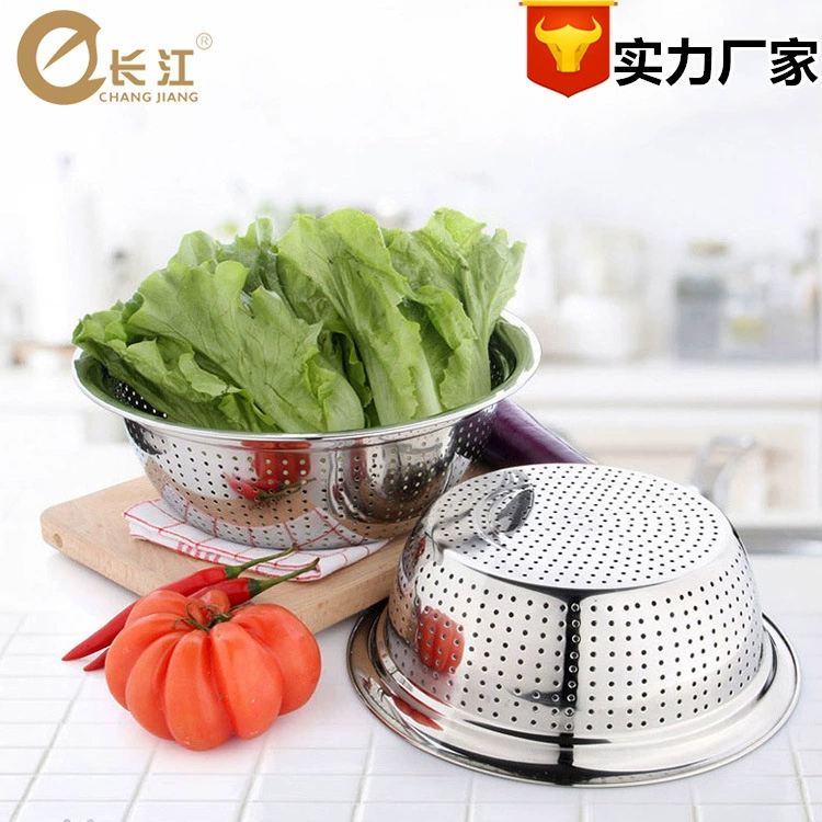 Утолщенная утолщенная нержавеющая сталь немагнитная обратная сторона сито для мытья риса таз для мытья риса Овощной Умывальник сливной таз многоцелевой таз сливной таз фильтр для воды