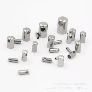 现货不褪色多规格不锈钢蛇头皮绳接头链条套头饰品手工DIY配件