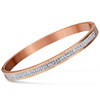 Fashionable bracelet stainless steel, European style, 6mm, simple and elegant design, wholesale