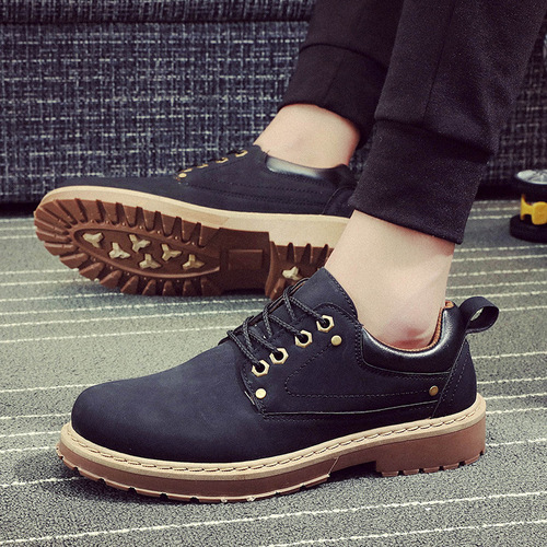 Spring and autumn men's shoes fashionable England work shoes fashionable men's single-layer shoes casual leather shoes big-head leather shoes men's shoes