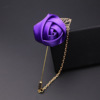 Golden suit, brooch lapel pin suitable for men and women, long chain