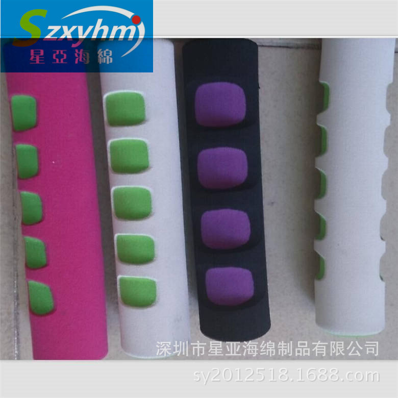 运动器材NBR橡塑把套  指纹把套成型  橡塑手把套健身器防滑手把