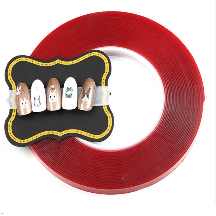 Transparent seamless nail double-sided adhesive Nail tape Sticky color card nail double-sided adhesive work display sticky tape