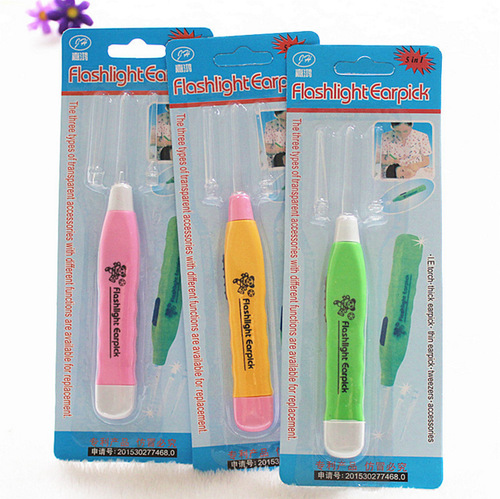 Glowing ear scoop baby adult set ear scoop night fluorescent with light shining ear scoop ear cleaning spoon wholesale