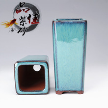 新品紫砂花盆宜兴全手工多肉植物微型透气粗陶盆景盆有孔菖