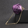 Golden suit, brooch lapel pin suitable for men and women, long chain