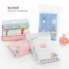 6 six-layer gauze towel cotton adult couple face wash face towel cartoon water-absorbent creative gift independent packaging wholesale