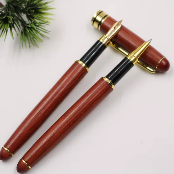 In-Stock Rosewood Fountain Pen, Rosewood Ballpoint Pen, Rosewood Rollerball Pen, Manwei Factory Direct Sales, Wooden Eco-Friendly Material