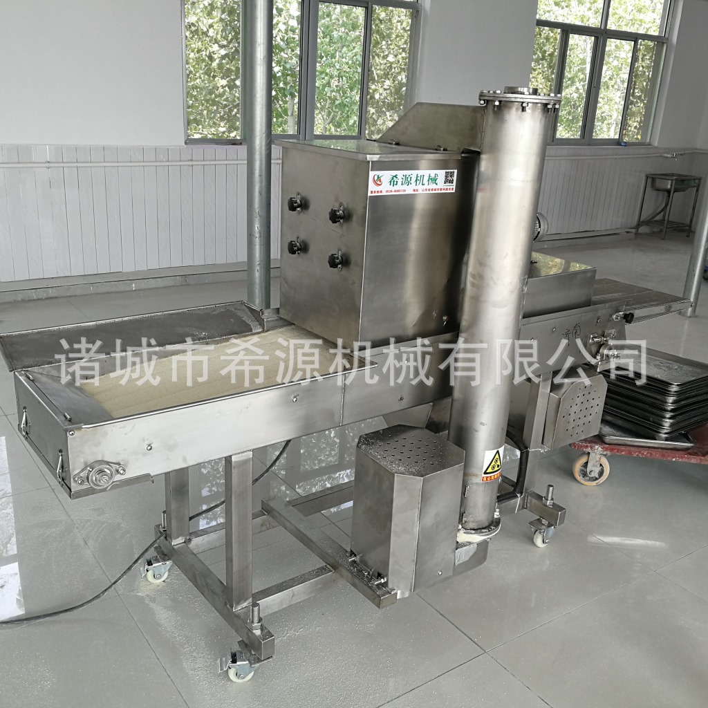 仿手工鸡柳条裹浆裹糠机 希源牌 雪花肉排条挂浆裹糠机 新型