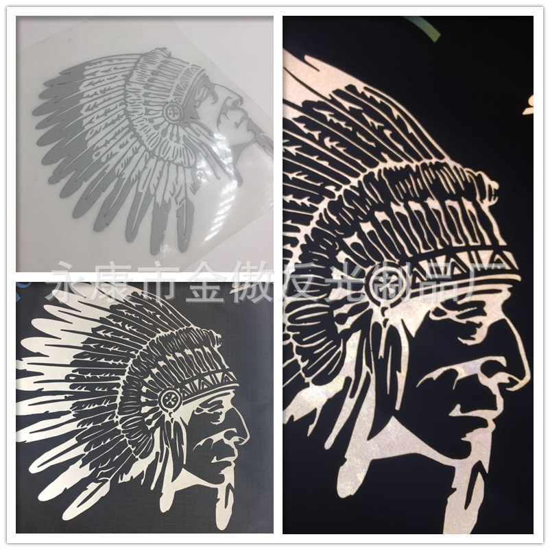 可来样制作各种反光烫画 热转印烫画 金傲反光刻字热转印膜