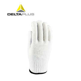 代尔塔208006 涤棉针织PVC点塑手套 耐磨加厚防滑透气工作手套