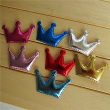 PU皇冠贴片儿童发饰材料diy手工制作发卡宝宝公主饰品配件亮粉