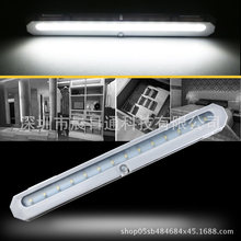 厂家跨境14LED人体感应橱柜灯 红外人体感应衣柜灯LED柜台灯可调