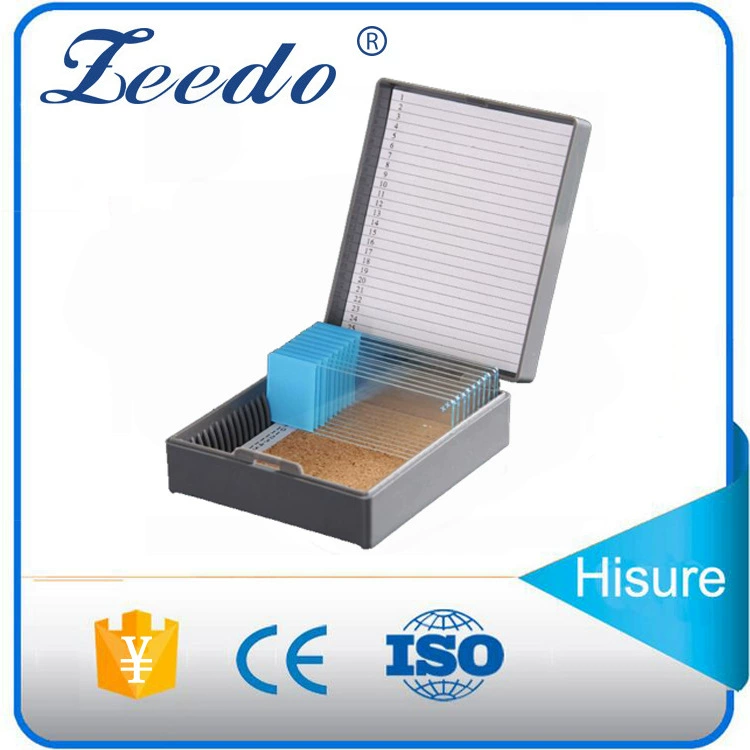 Материал ABS, коробка для хранения направляющих, 50 предметов, серая коробка с пузырьковой пленкой, пробковая коробка для размещения слайдов под дном