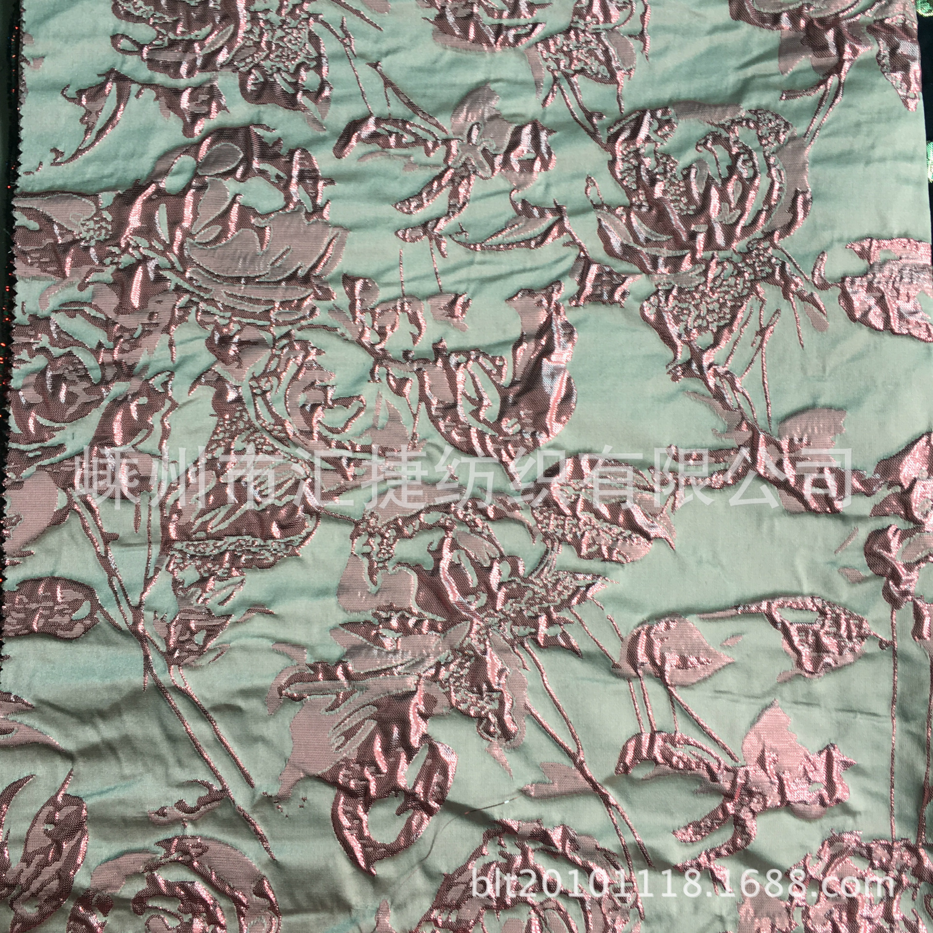 厂家供应提花金银丝剪花面料,高精密色织提花布涤棉交织梭织面料