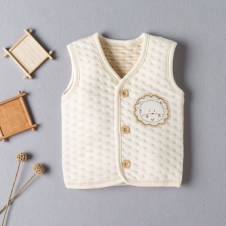 Весенние, осенние и зимние жилеты для мальчиков и девочек, детская одежда с хлопковой подкладкой, разноцветные хлопковые жилеты, теплые жилеты с флисовой подкладкой и утолщенным базовым слоем.