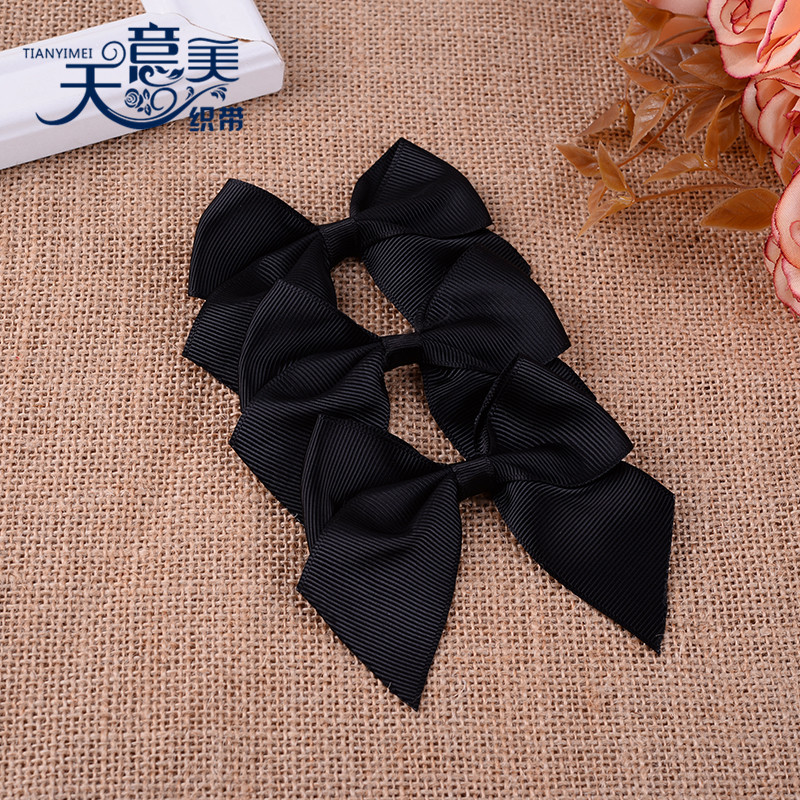 Rosa 2,5 cm costilla con arco de cola de milano estilo coreano accesorios de ropa arco